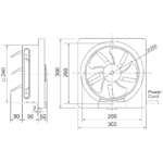 مروحة شفط جدارية KDK بلاستيك